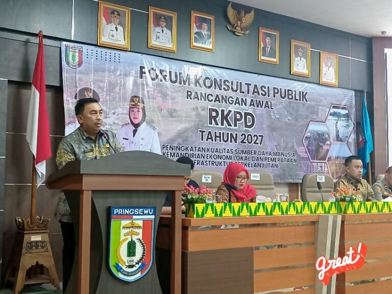 Pemkab Pringsewu Gelar Forum Konsultasi Publik Rancangan Awal RKPD 2027