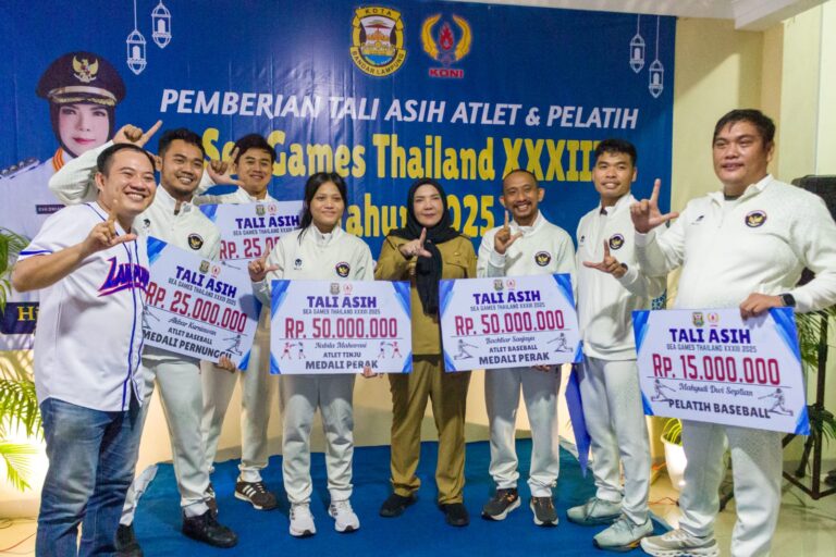 Pemkot Bandar Lampung Apresiasi Atlet Peraih Medali SEA Games 2025